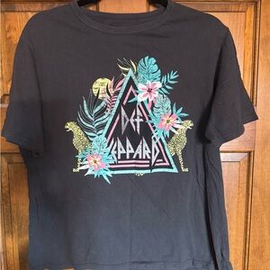 Def Leppard Black Graphic T-Shirt